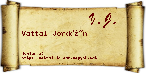 Vattai Jordán névjegykártya
